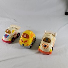 Vtech Go Go Smart Wheels Vehicle Toys Lot Of 3 Car, 2 Race Car and Flame Car