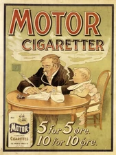Vintage Motor Cigarettes Ad Reproduction Metal Sign FREE SHIPPING