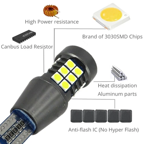 Gex 6000K Bright Reverse LED Lights T15 For Volkswagen Golf MK7 2012–2020 - Picture 5 of 8