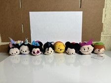 Lot of 8 Disney tsum tsum plush Mickey Minnie Mouse, Peter Pan, Hook, Pooh