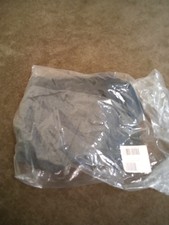 Qvc Denim Herringbone Blazer Faux Leather Trim Large