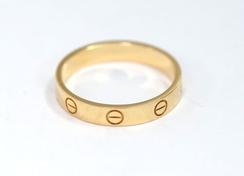 Anello Cartier Mini Love Band misura US8,5 EU58 oro giallo 18 carati 750 originale con scatola #787 - Foto 3 di 5