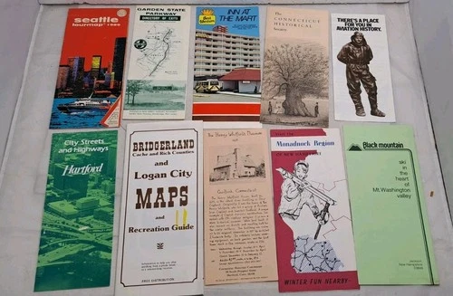 Lot of Vtg Travel Brochures Pamphlets Maps Seattle, Garden State Parkway, etc - product listing photo
