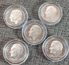 Unc 90% Silver Proof Dimes Lot of 5(1998S, 2000S, 2001S, 2003S, And 2008S)