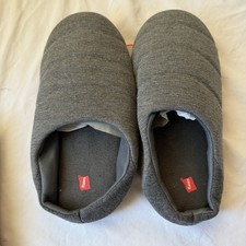 Hanes Ultimate Memory Foam Slippers Men  s LG 9.5-10.5 Grey Indoor Outdoor