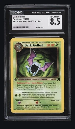 Dark Golbat #24 Non-Holo 1st Edition Team Rocket 2000 Pokemon CGC 8.5 🦇