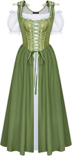 Renaissance Costume Women Medieval Fairy Corset Dress
