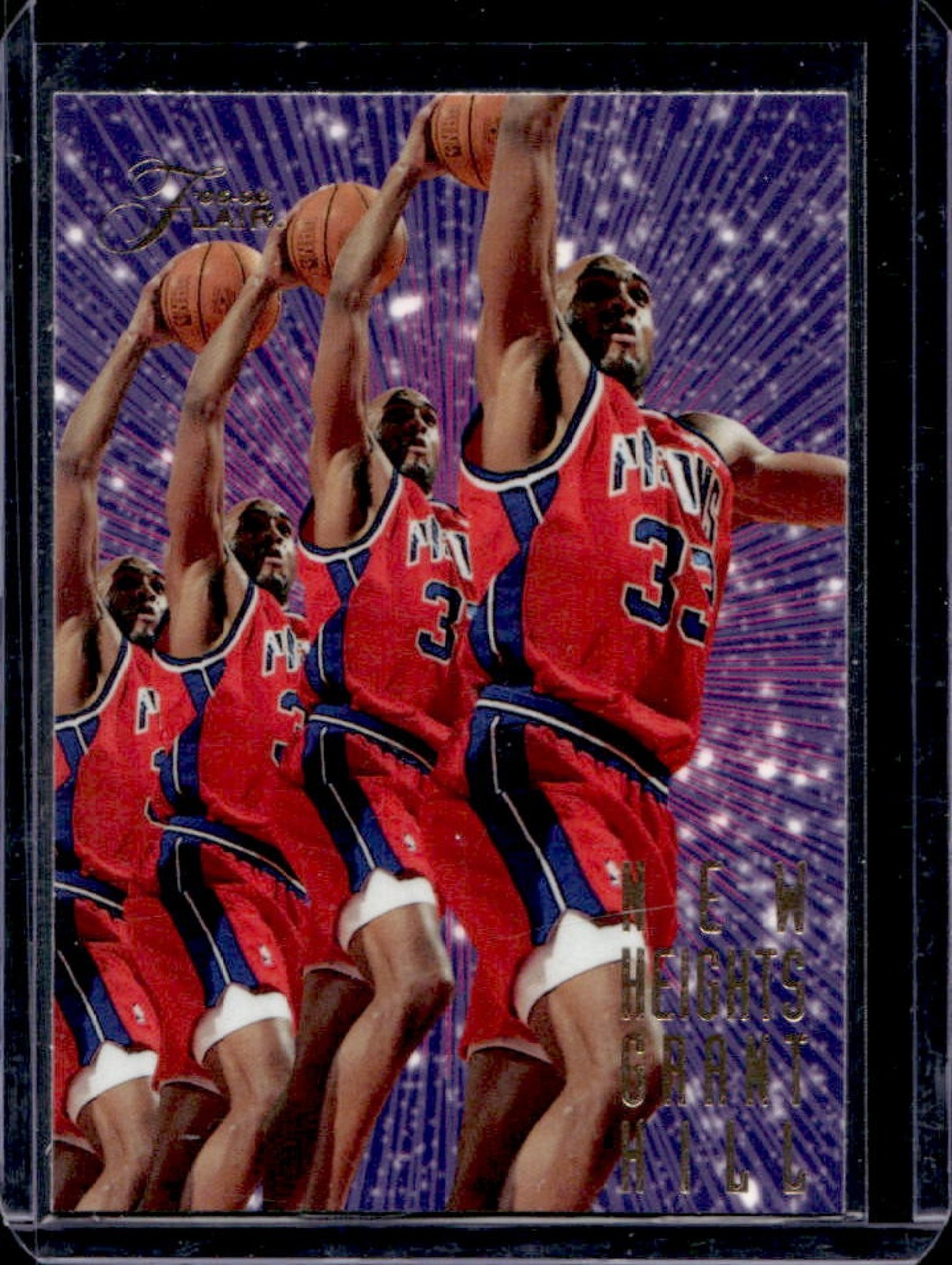 1995-96 Fleer Flair Grant Hill New Heights #2 Pistons