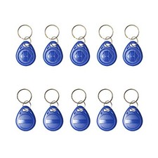 10 PCS Writable 125kHz RFID Key Fob Proximity ID Card Token Tag Blue Fobs