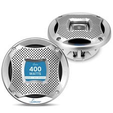 Lanzar 5.25" 2-Way Marine Speakers, 400W Water-Resistant Boat and UTV Speakers,