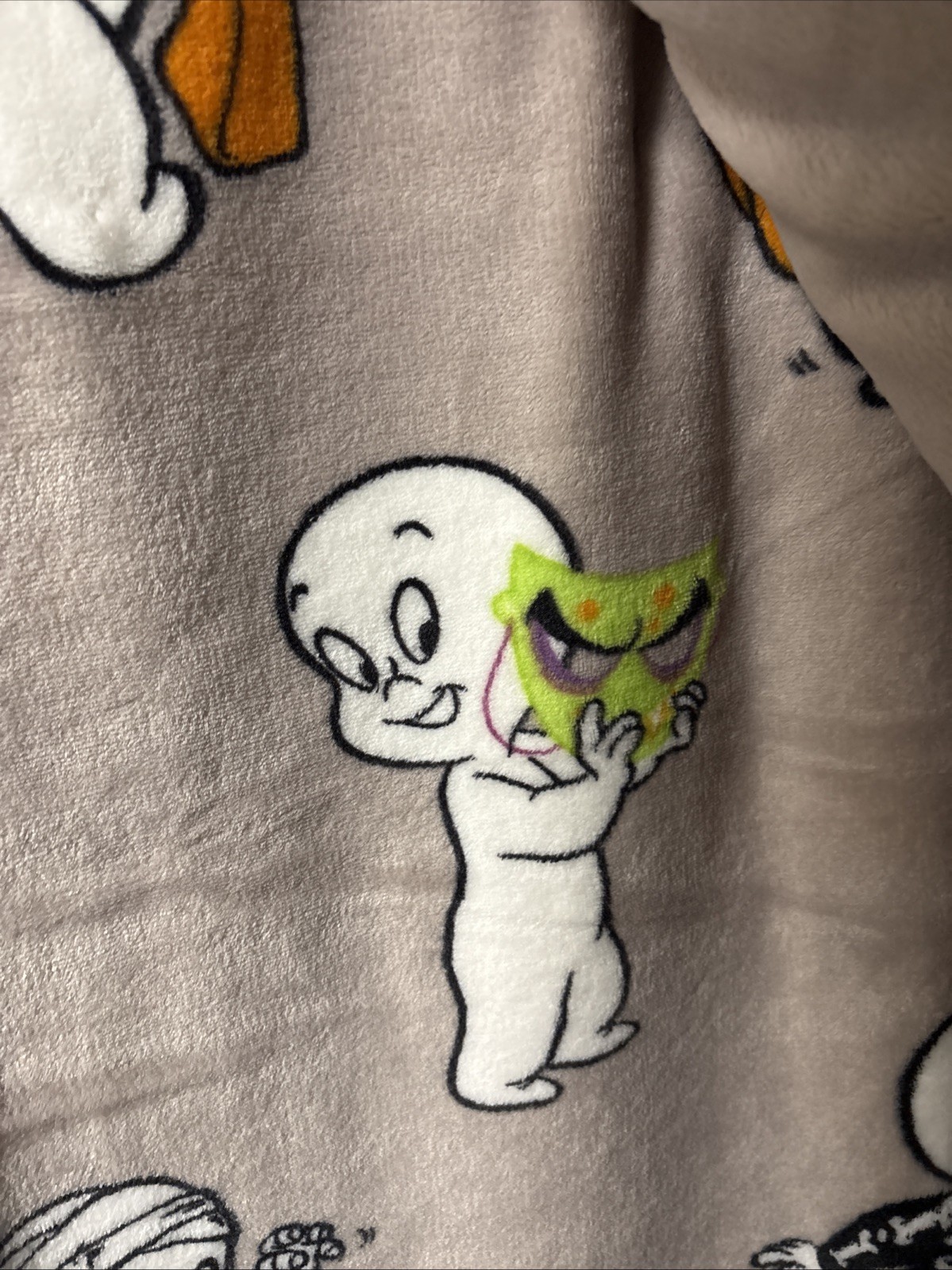 Casper the Friendly Ghost Blanket Throw 50x70in New! Halloween Cute Blanket