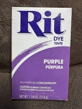 Rit All-Purpose Powder Dye Purple 1.125oz New Package