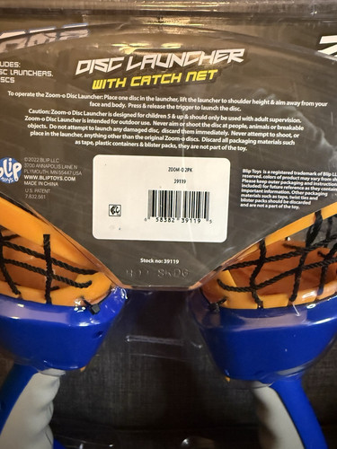 Zoom-O 2 Pack Set Disc Launcher Set with Catch Net Tested Working 3 flying discs - Picture 5 of 6