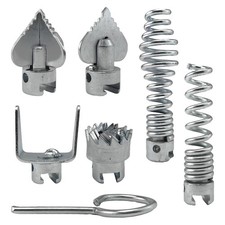 7Pcs Drain Cleaner Combination Cutter Head Set, 16mm 6