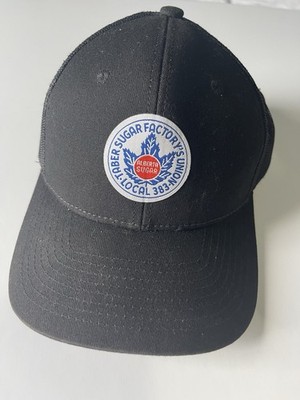 Vintage AJM Alberta Sugar Trucker Hat Snapback Black Mesh Canada Union Cap