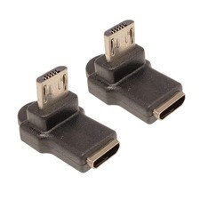 Micro USB 2.0 Extension Adapter 5 Pin Male to Female 90  Angled Up