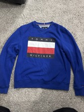 Men's Tommy Hilfiger Crew Neck Essential Logo Pullover Sweater Sweatshirt Medium