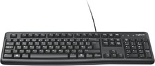 Logitech K120 Wired USB Keyboard for PC Spanish QWERTY Layout Teclado - Black