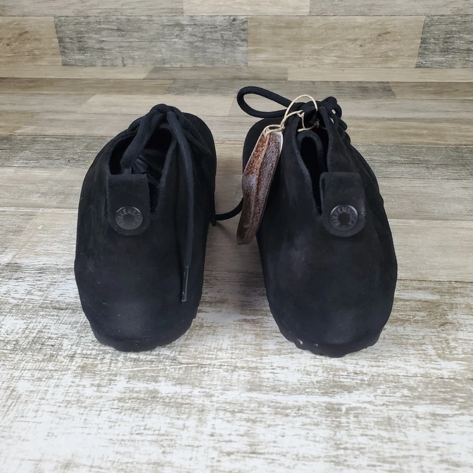 Botas Birkenstock Dundee para mujer talla 7 cómodas negras de gamuza con cordones al tobillo Foto 3 de 4