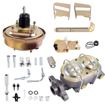 8'' Zinc Single Power Brake Booster/Master Cylinder Conversion Kit Disc/Drum P...