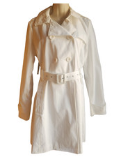 Gabardina de lluvia crema para mujer Kenneth Cole Reaction talla M
