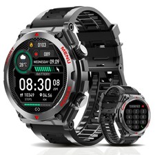 Military Smart Watch, 1.52-Inch Smartwatch with Text and Call, 24/7 Heart Rat...
