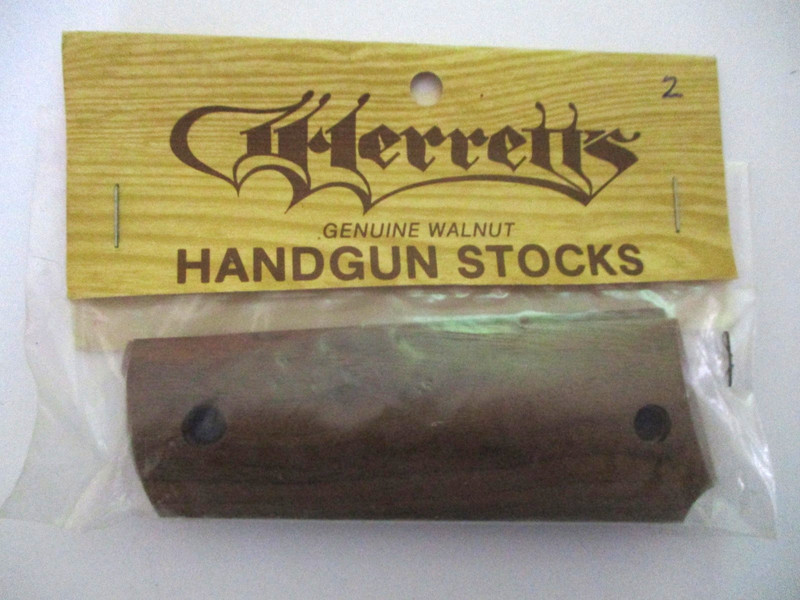 NOS VINTAGE HERRETT'S COLT .45 AUTO PISTOL WOOD GRIPS #2 ~ PREPPER PROTECT SHOOT