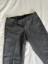 Neil Barrett Mens IT 46 Grey Houndstooth Wool Trousers - Made in Italy