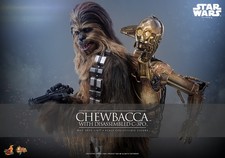Hot Toys Star Wars Chewbacca w Disassembled C-3PO 1 6 Scale Figure MMS766