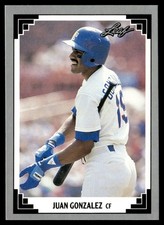 1991 Leaf Juan Gonzalez Texas Rangers #119