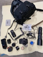 lot Nikon Nikkormat 35mm camera SB-24 Series E 75-150 zoom Soligor Tele Auto +