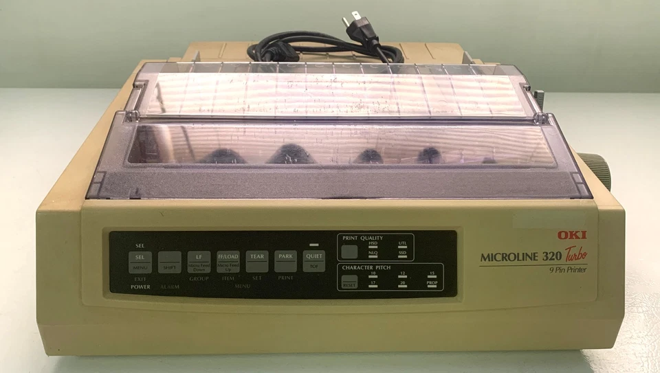 OKI Microline 320 Turbo 9 Pin Dot Matrix Printer Model GE 7000A - Image 3 of 4