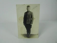 Postcard Vintage Soldier Military Uniform United States Early 20th Century RPPC