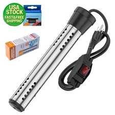 2000W Immersion Water Heater with Switch Control Dry Burn Protection Bucket