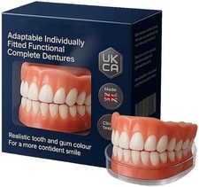Moldable False Teeth, Dentures for Women and Men, Upper and Lower Silicone Dentu