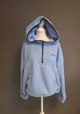 Wunderschöner DKNY Sport Teddy Hoodie   neu & super cozy Gr L Hellblau
