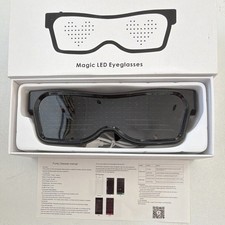 Magic LED Eyeglasses Black Light-Up Party Costume Glasses Plastic 150mm