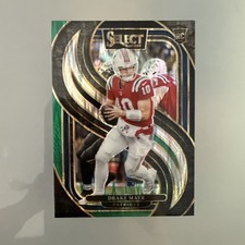 2024 Panini Select Premier Level Drake Maye #113 Black & Green Shock  
