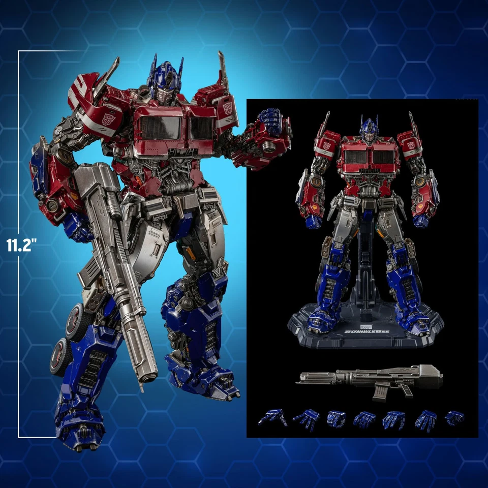 Threezero Transformers Bumblebee Optimus Prime Cybertron Mode DLX Figure In Hand - Image 2 of 4