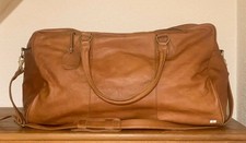 7.) Torba podróżna * Bagaż * Oryginalna * Skóra * Beżowa