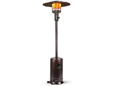 DECONI DAON1001 45,000 BTU PREMIUM OUTDOOR PATIO HEATER WITH WHEELS, BRONZE
