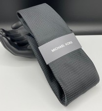 MICHAEL KORS Men's 100 Polyester Tie  Black  Geo Texture  NEW MSRP: 69.50