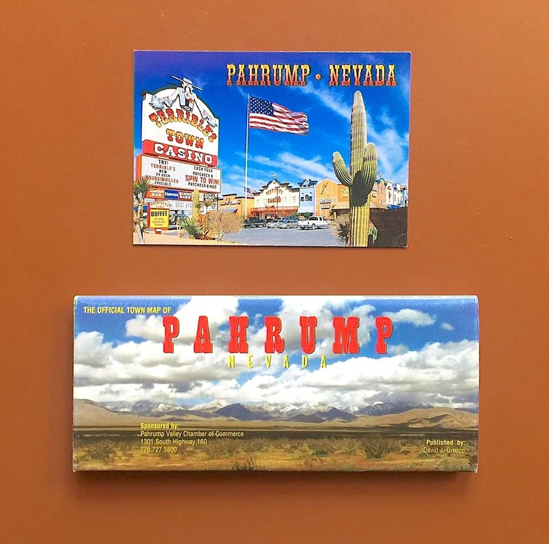 Official Street Map, Postcard for Pahrump, Nevada