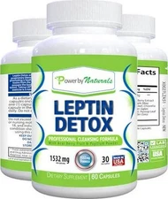 Power By Naturals Leptin Detox Cleanse for Reduce Weight - Natural Gut and Colon