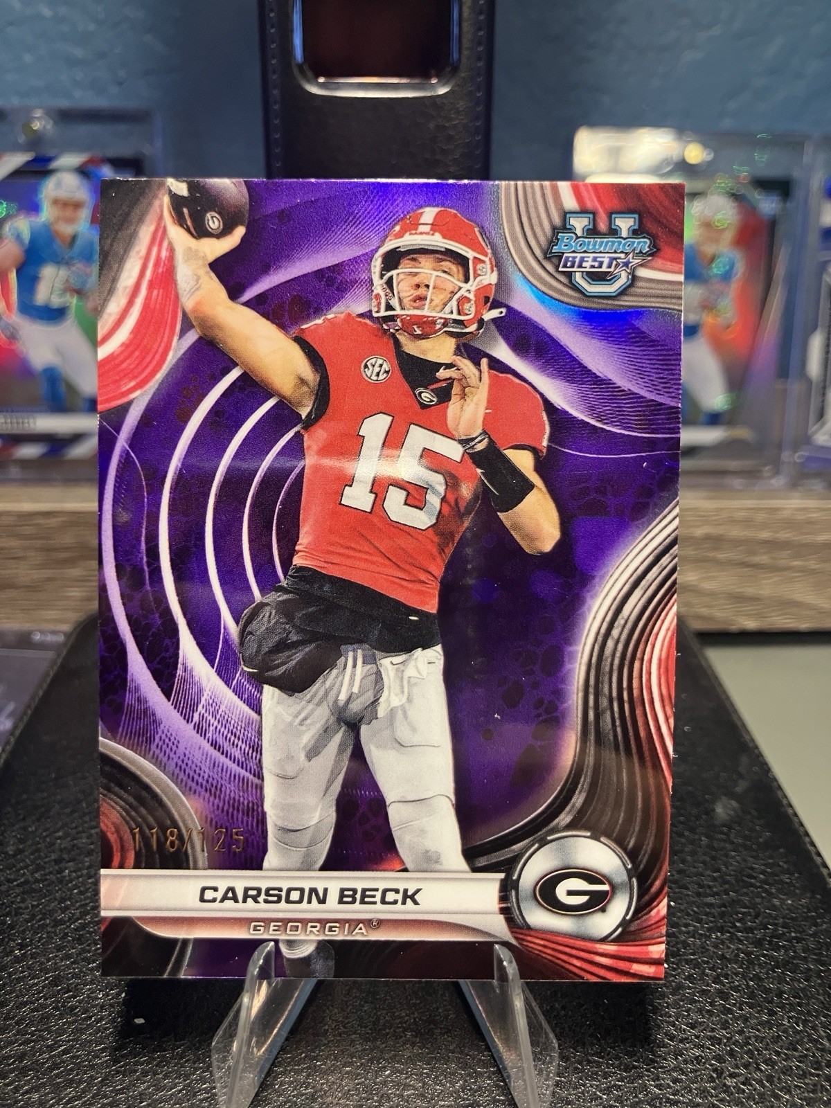 2024 Bowman's Best University - Purple Refractor #4 Carson Beck /125 (RC)