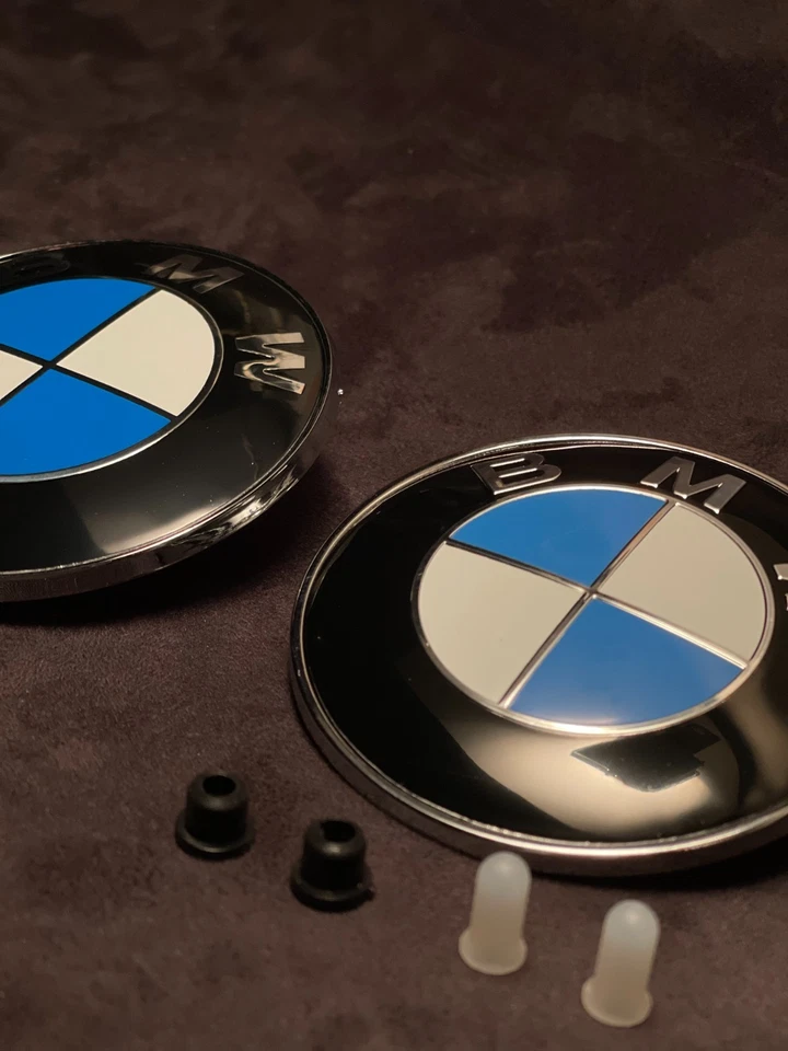 BMW Emblem Set Blau Weiss - komplett– 82 mm & 78 mm für Motorhaube & Heckklappe - Bild 4 von 4