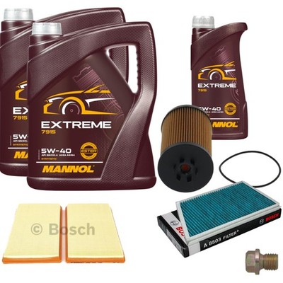 BOSCH Inspektionspaket 11 L MANNOL Extreme 5W-40 für Mercedes-Benz CLK 63 A M G