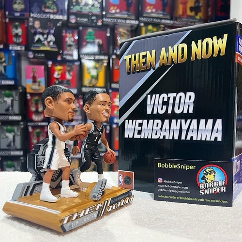 TIM DUNCAN VICTOR WEMBANYAMA San Antonio Spurs "Then and Now" NBA Bobblehead - Picture 5 of 9
