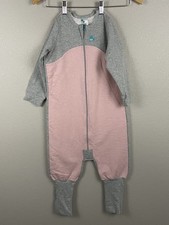 Love To Dream 3 Year Sleep Suit Organic Cotton Pink Gray Double Zipper