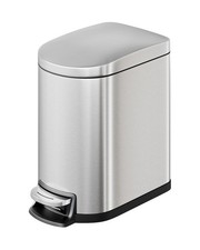 Step On Trash Can 1.6 Gallon Stainless Steel Soft Close Silver wOtyT-6L